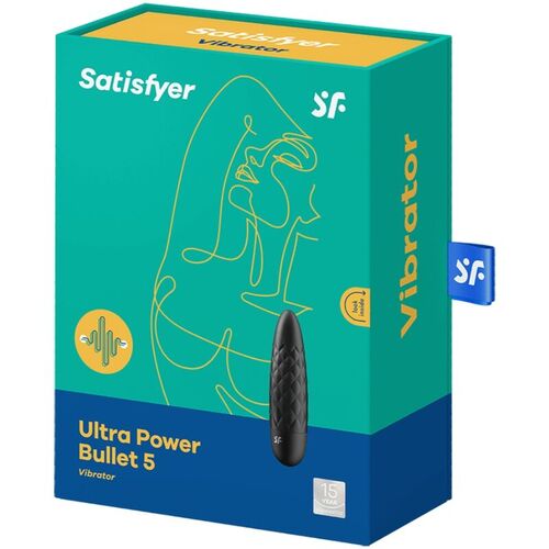 SATISFYER - ULTRA POWER BULLET 5 BALA VIBRADORA NEGRA