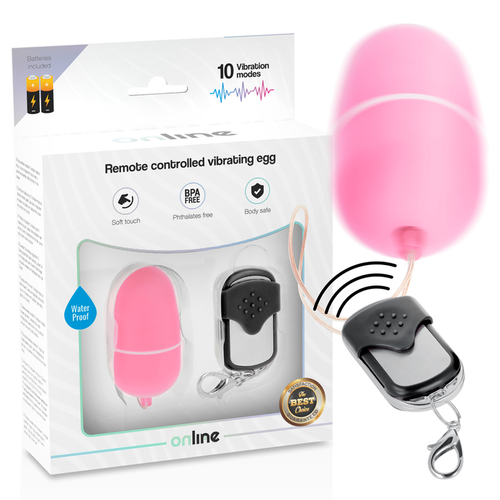 ONLINE- HUEVO VIBRADOR CONTROL REMOTO M ROSA