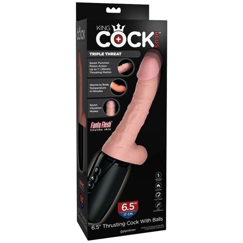 KING COCK PLUS TRIPLE THREAT - NATURAL