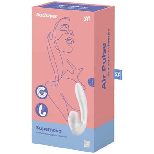 SATISFYER SUPERNOVA ESTIMULADOR Y VIBRADOR - BLANCO