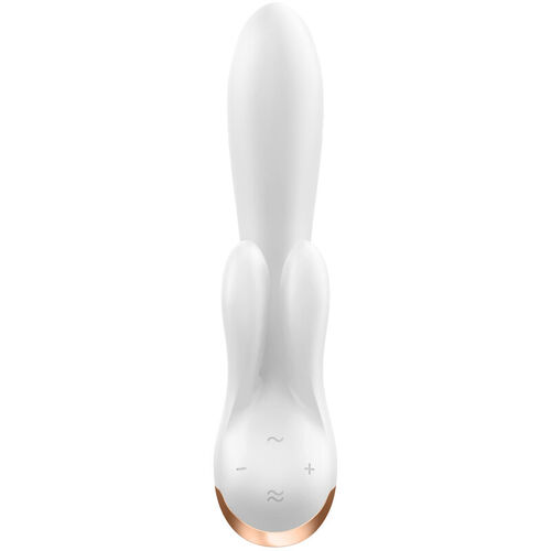 SATISFYER DOUBLE FLEX VIBRADOR APP - BLANCO