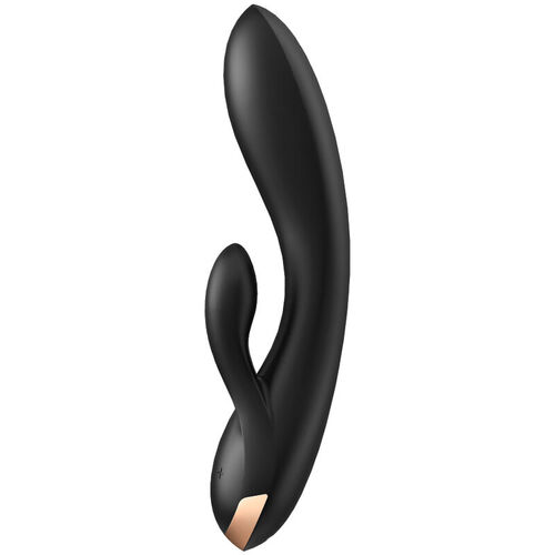 SATISFYER - DOUBLE FLEX VIBRADOR APP NEGRO