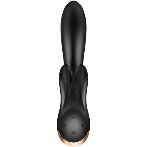 SATISFYER - DOUBLE FLEX VIBRADOR APP NEGRO