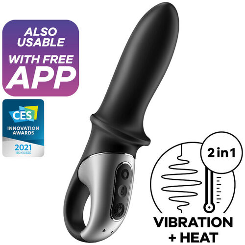 SATISFYER HOT PASSION VIBRADOR ANAL APP - NEGRO