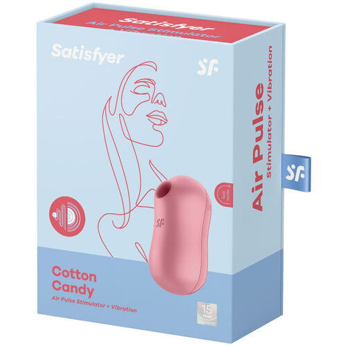 SATISFYER COTTON CANDY ESTIMULADOR Y VIBRADOR - ROSA