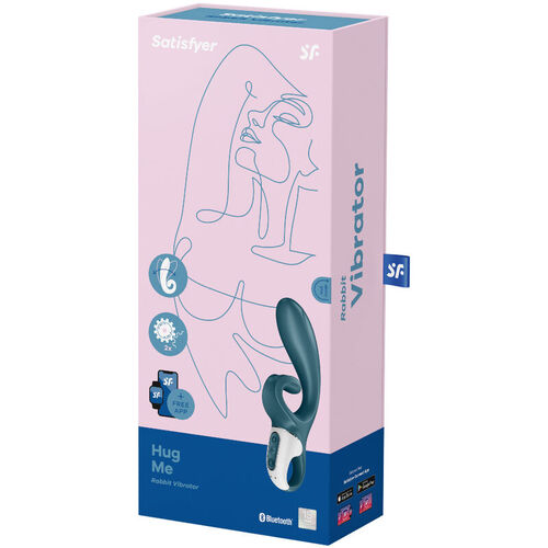 SATISFYER HUG ME VIBRADOR RABBIT - AZUL