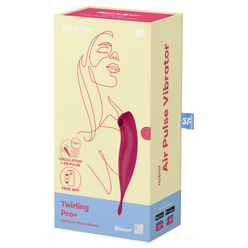 SATISFYER TWIRLING PRO+ ESTIMULADOR Y VIBRADOR - ROJO