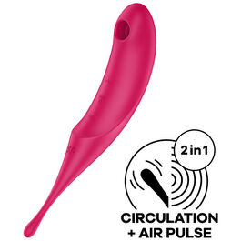 SATISFYER - TWIRLING PRO AIR PULSE STYMULATOR I WIBRATOR CZERWONY