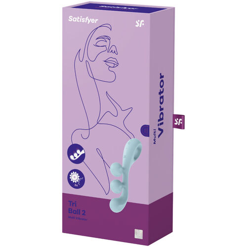 SATISFYER - TRI BALL 2 MULTI VIBRADOR AZUL