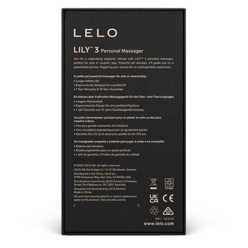 LELO - LILY 3 MASAJEADOR PERSONAL - MORADO