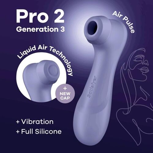 SATISFYER - PRO 2 GENERACIÓN 3 LIQUID AIR TECHNOLOGY LILA