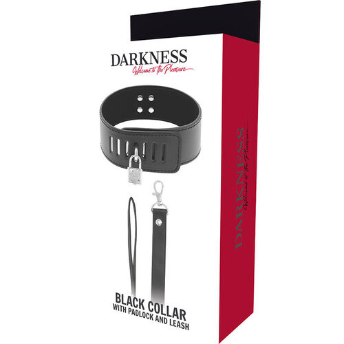 DARKNESS COLLAR BDSM CON CANDADO NEGRO