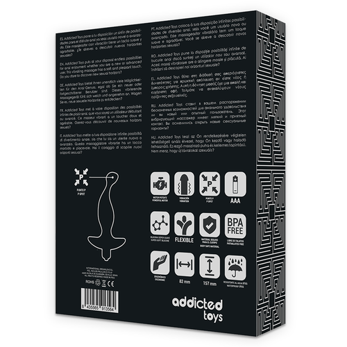 ADDICTED TOYS - MASAJEADOR ANAL CON VIBRACIN NEGRO MODELO 1