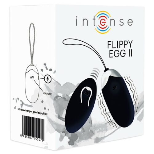 INTENSE FLIPPY II HUEVO RECARGABLE REMOTO NEGRO