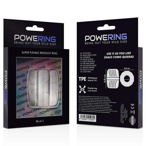 POWERING SUPER FLEXIBLE Y RESISTENTE ANILLO PENE 5 CM PR11 CLEAR