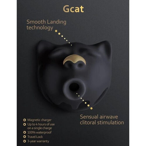 GVIBE - GCAT MYSTIC SUCCIONADOR DE CLÍTORIS NEGRO