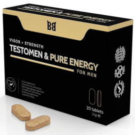 BLACK BULL - TESTOMEN & PURE ENERGY TABLETKI WZMACNIAJACE DLA MEZCZYZN 20 KAPSULEK