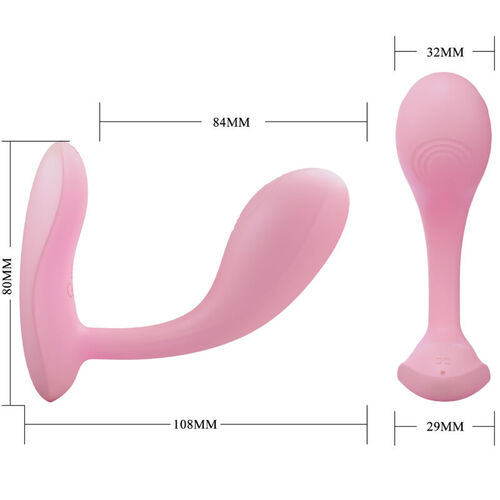 PRETTY LOVE - BAIRD G-SPOT 12 VIBRACIONES RECARGABLE ROSA APP