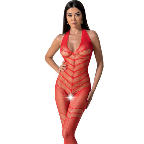 PASSION - BS100 BODYSTOCKING ROJO TALLA UNICA