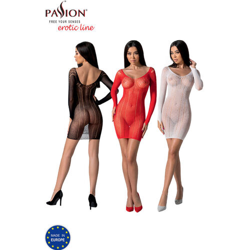 PASSION - BS101 BODYSTOCKING ROJO TALLA UNICA