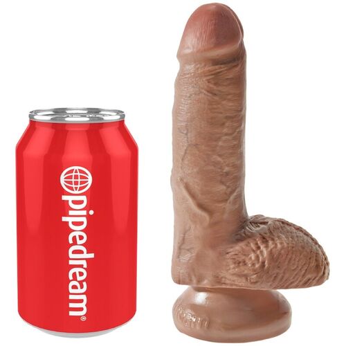 KING COCK - PENE REALISTICO CON TESTICULOS 13.2 CM CARAMELO