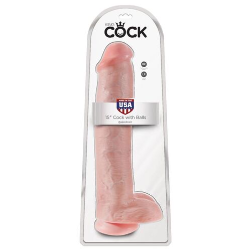 KING COCK - PENE REALISTICO CON TESTICULOS 34.2 CM NATURAL