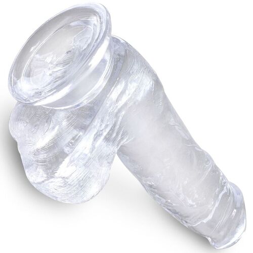 KING COCK - CLEAR PENE REALISTICO CON TESTICULOS 13.5 CM TRANSPARENTE