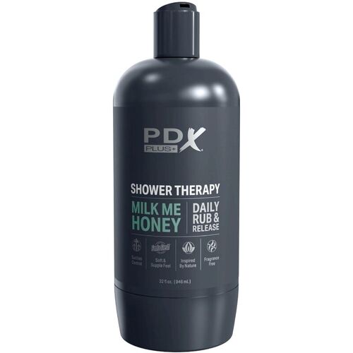 PDX PLUS - MASTURBADOR STROKER DISEÑO DISCRETO DE BOTE CHAMPU MILK ME HONEY