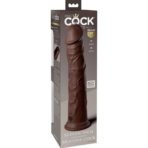 KING COCK ELITE - DILDO REALISTICO SILICONA 28 CM MARRON