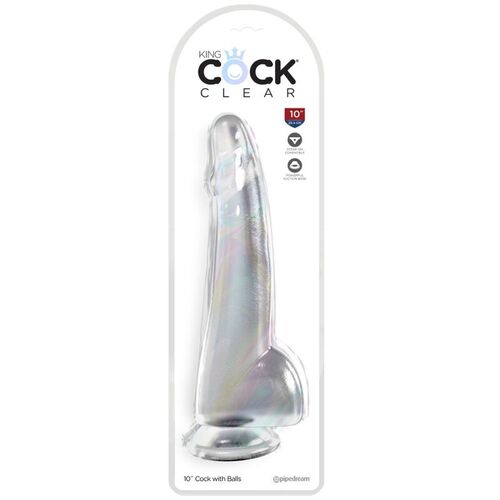 KING COCK CLEAR - DILDO CON TESTICULOS 19 CM TRANSPARENTE